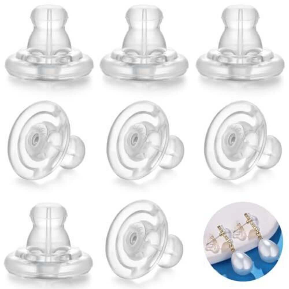 8688 Earring Backs,18K Gold Silicone Earring Backs Replacements